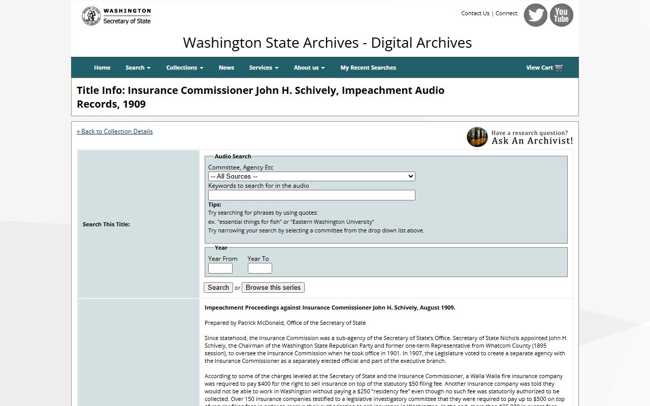 Moses Lake genealogy records from the Washington State Digital Archives