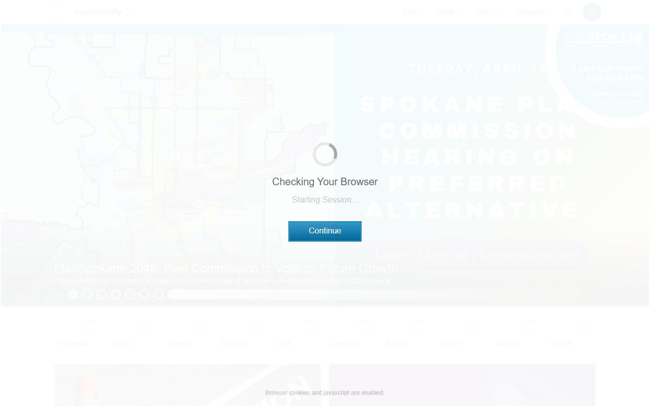 City of Spokane website for accessing municipal genealogy records and public records requests