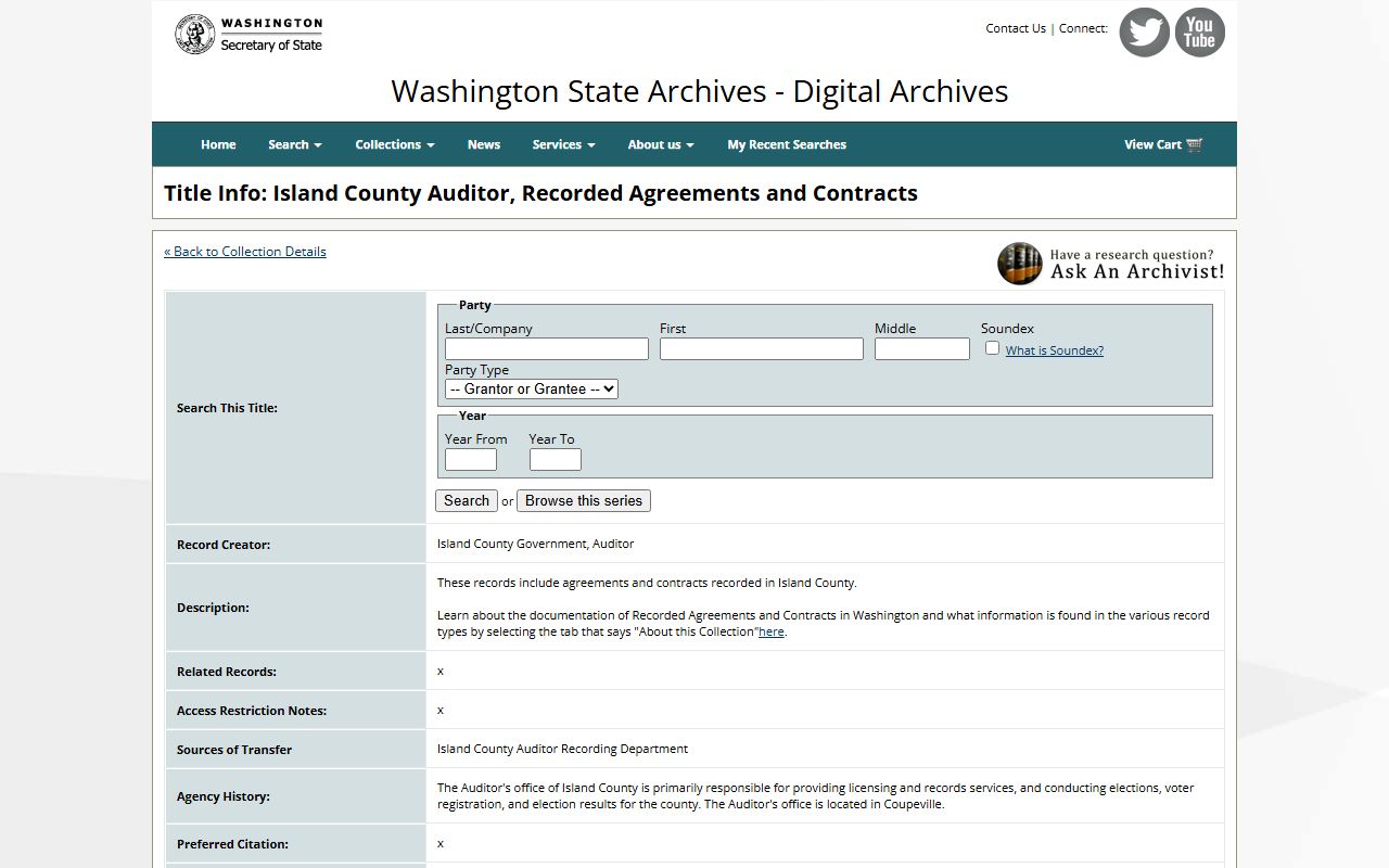 Tumwater genealogy records in the Washington State Digital Archives