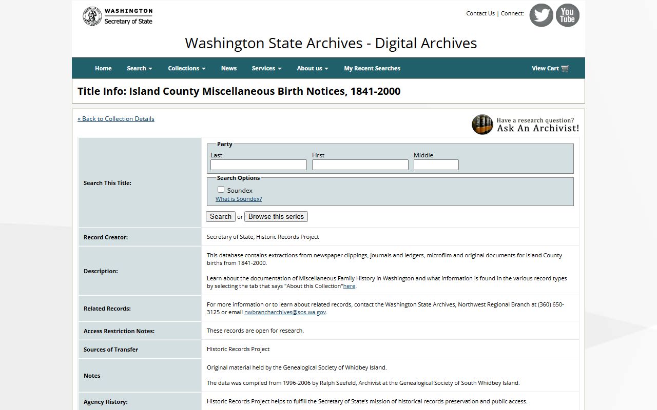 Chelan County Washington genealogy records at the Washington State Digital Archives