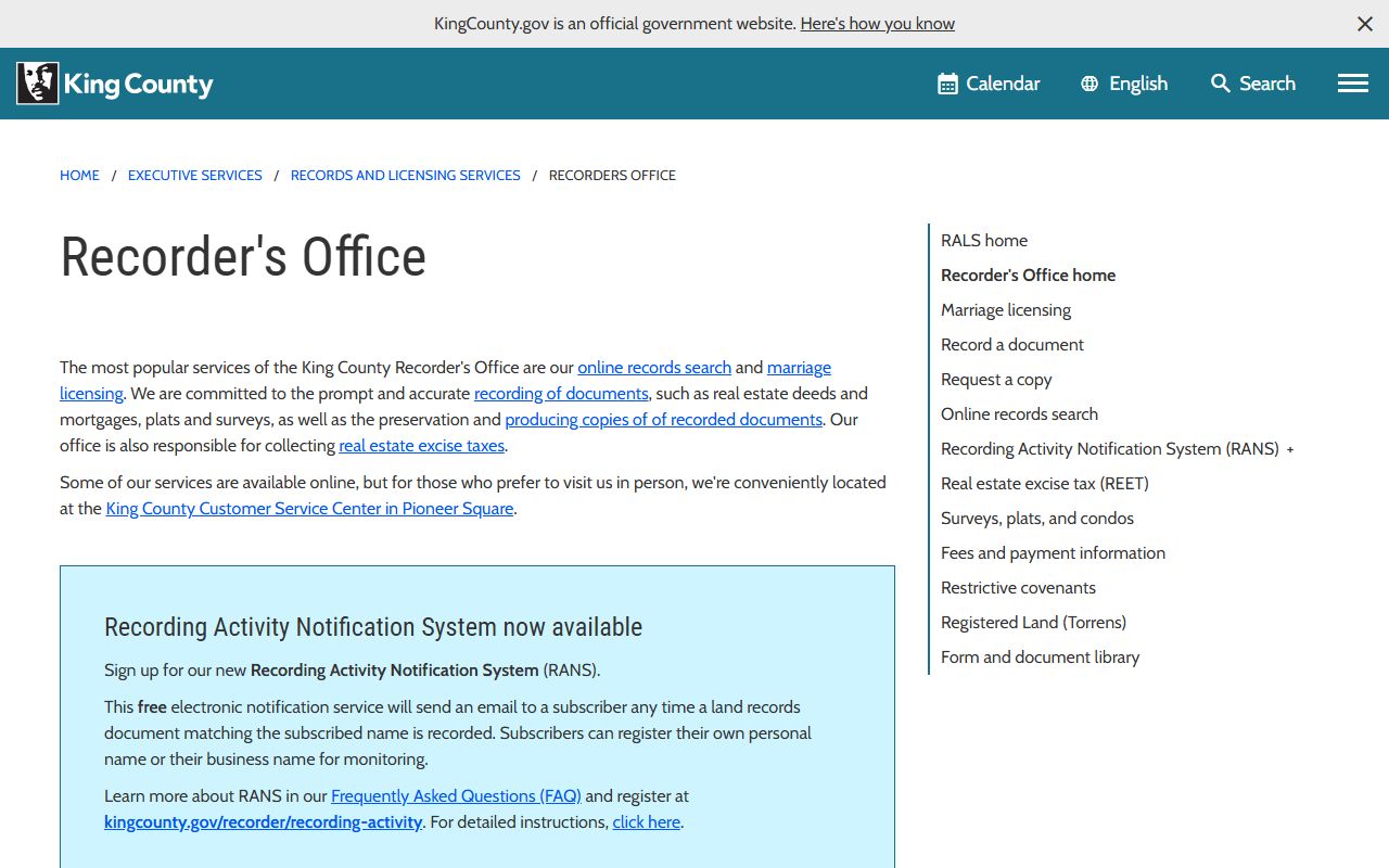 King County Washington genealogy records