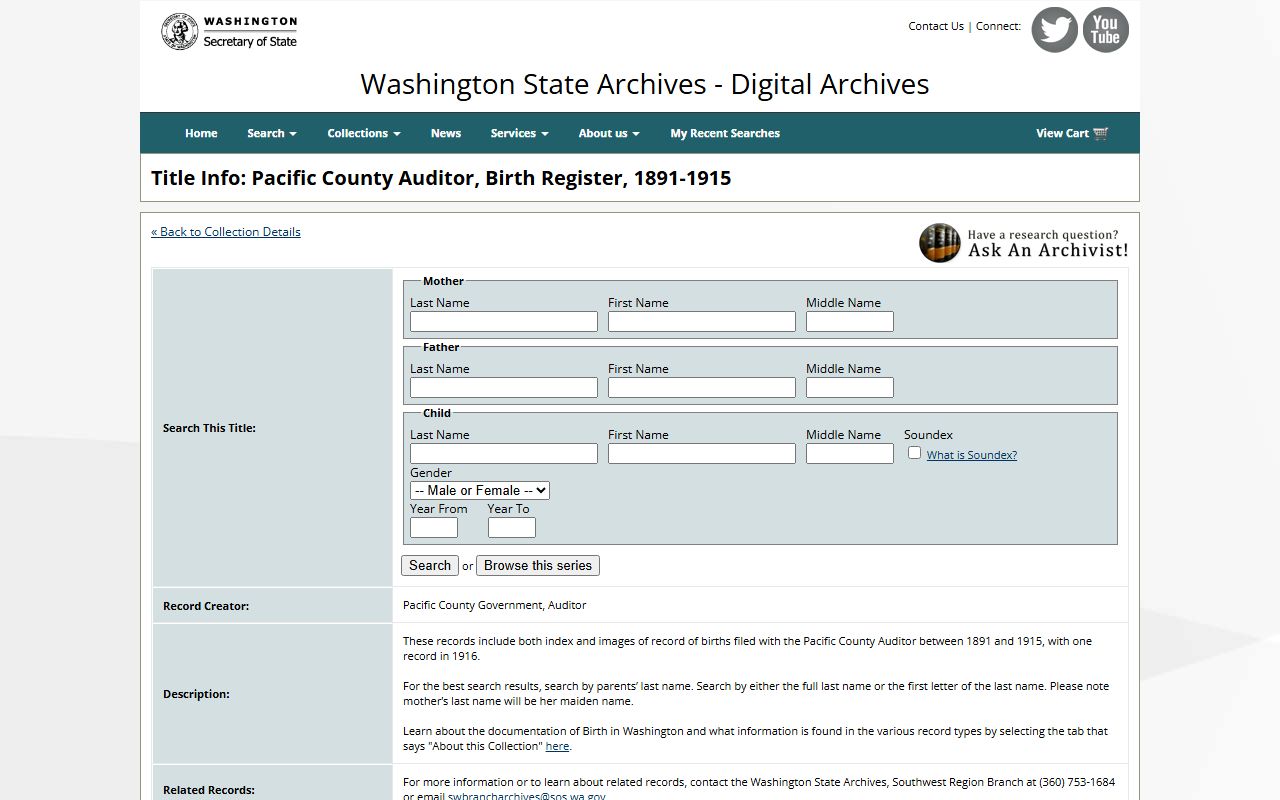Lewis County Washington genealogy records