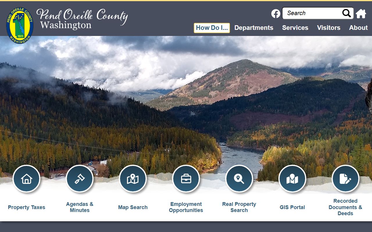 Pend Oreille County government website for genealogy research
