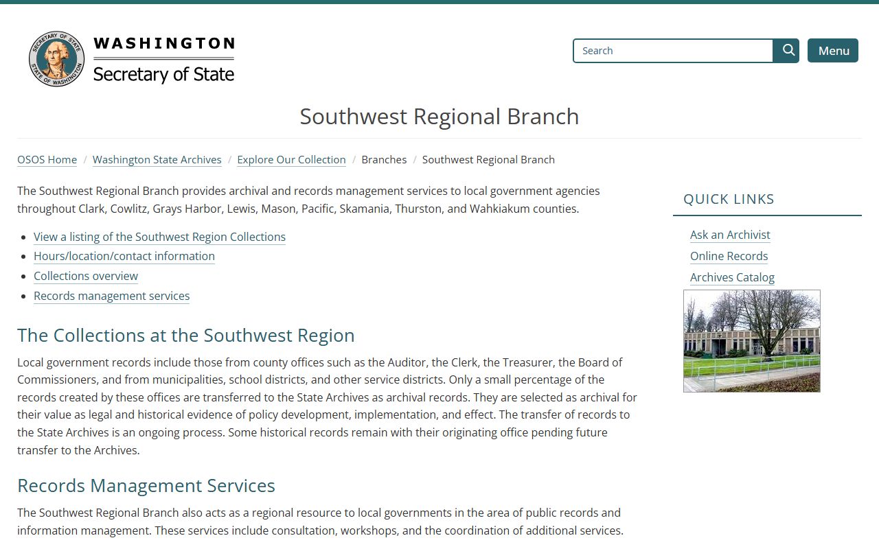 Skamania County Washington genealogy archives southwest regional branch