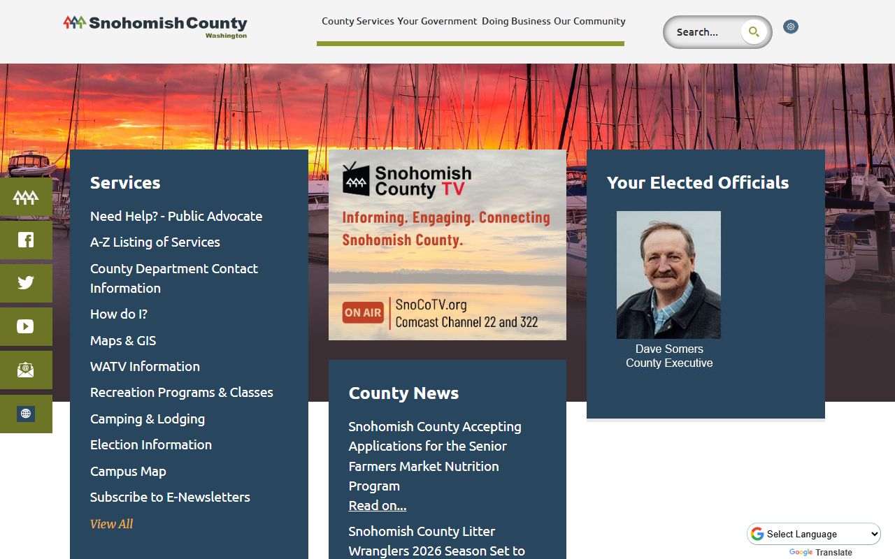 Snohomish County Washington official website records