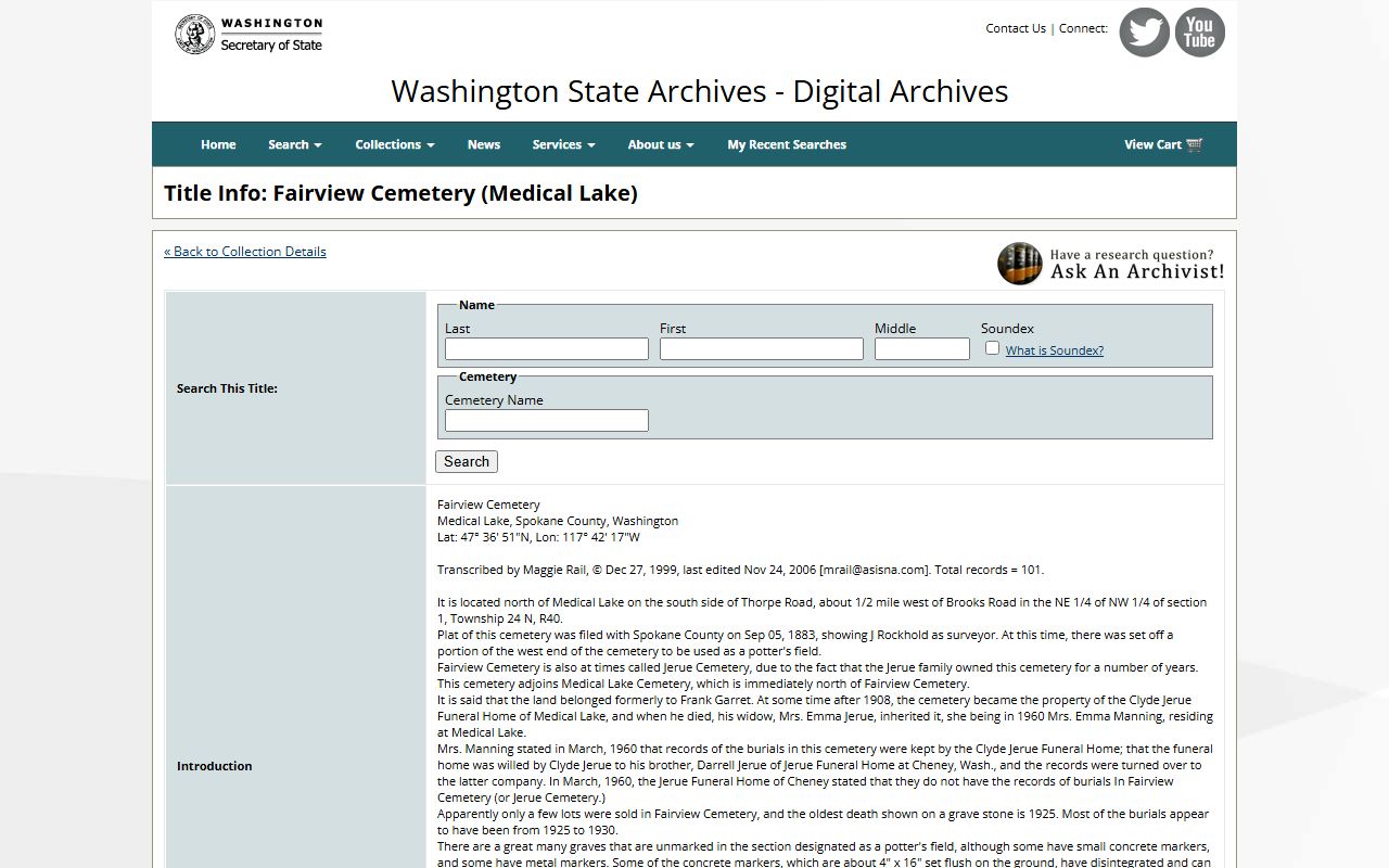 Wahkiakum County Washington genealogy birth records digital archives