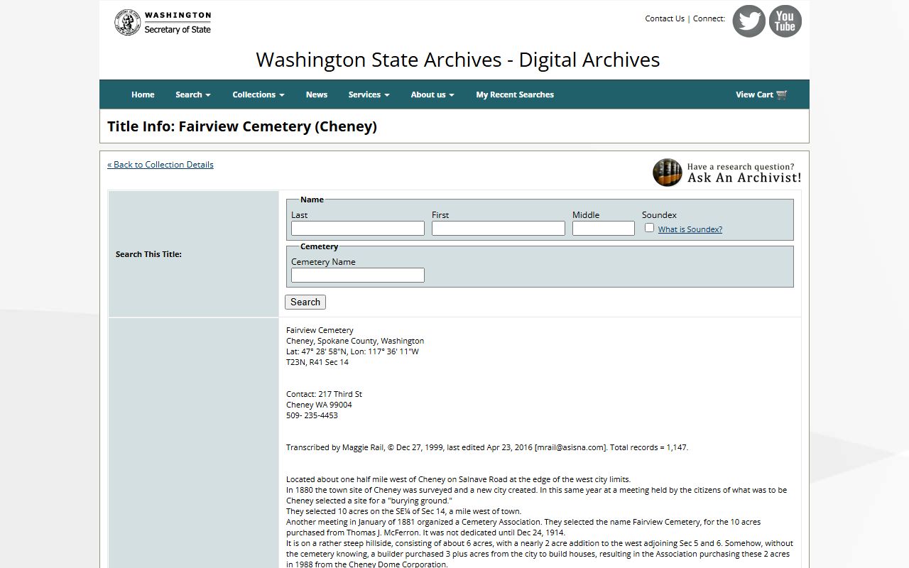 Wahkiakum County Washington genealogy marriage records digital archives